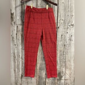 PRINCESS POLLY Red and Black checkered skinny pants - back zipper - size…